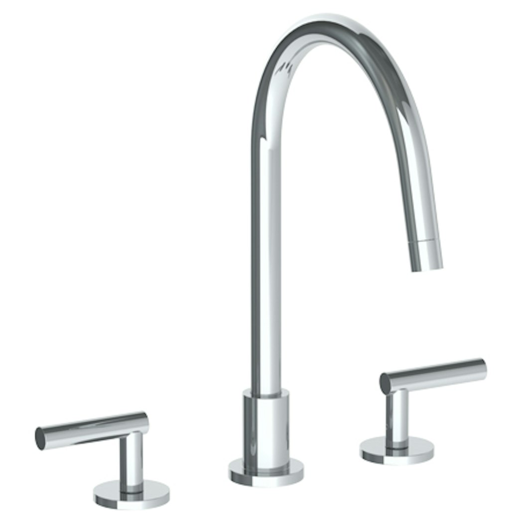 Deck Mounted 3 Hole Gooseneck Kitchen Faucet | Watermark Designs